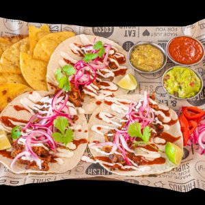 TACOS CARNITAS DE CERDO